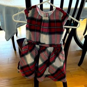 Carters beautiful green and red plaid dress . New without tags